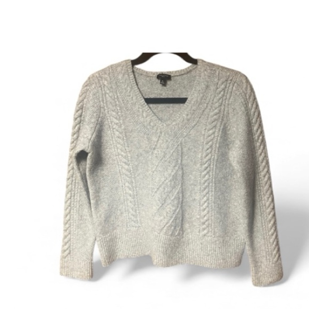Talbots Wool Blend Cable Knit Pullover Sweater - image 1